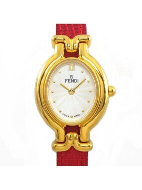 Fendi Watch Chameleon Change Strap Multicolor All Colors Oval Silver Guilloche